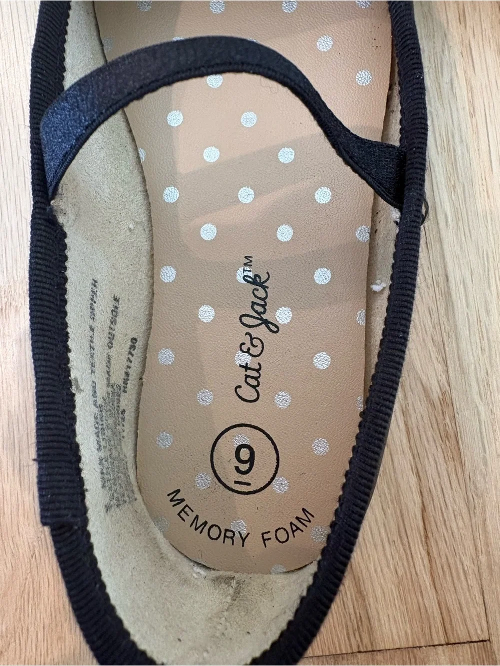 Cat & Jack Black Toddler Bow Flats